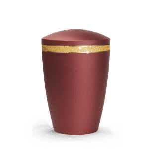 Metallurne in Rubinrot mit goldenem Glitzerband aus der Edition Glamour.