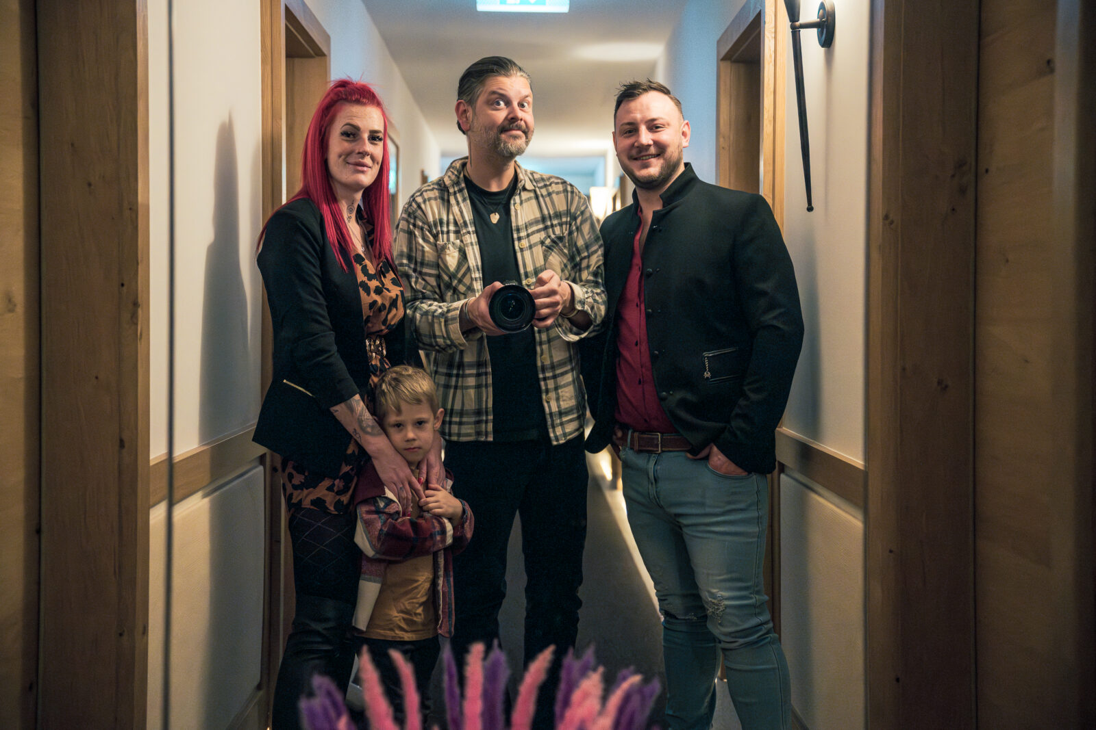 Gruppenfoto von Daniel Sattler, Nadine Hasslwanter und Stefan Sattler – dem Bildermacher.